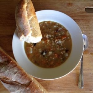 vegetable and bacon soup